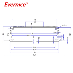 CNC machining aluminum enclosure sheet metal fabrication enclosure electronics box enclosure case 149*38mm-L