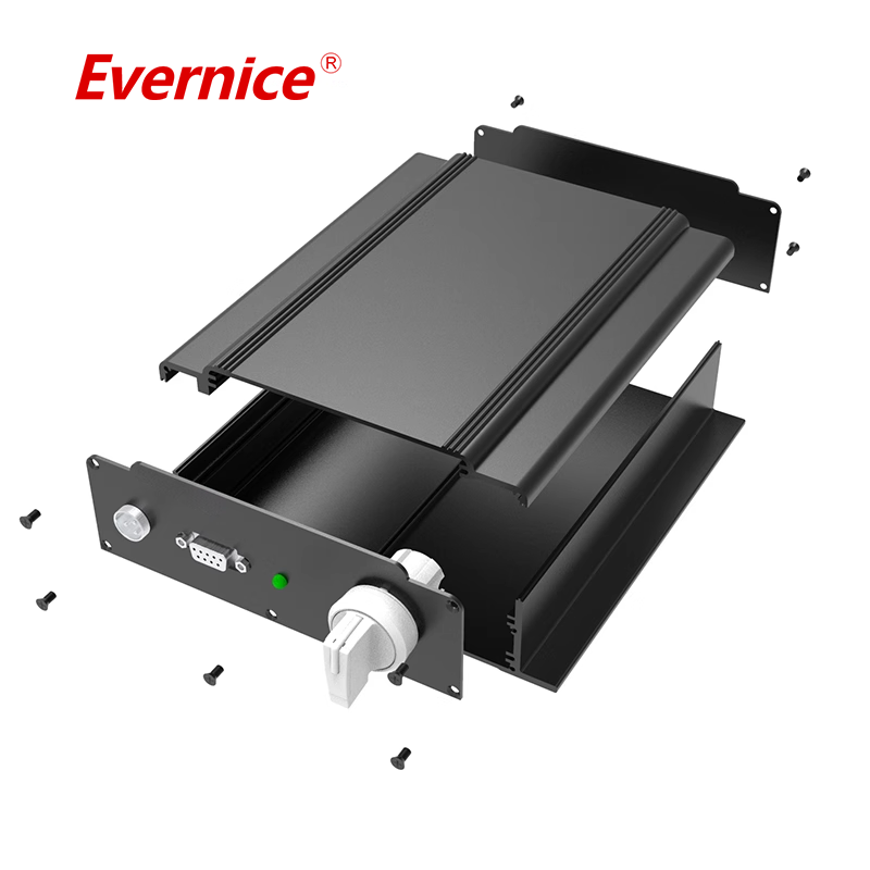 CNC metal stamping extruded aluminum enclosure Electronics enclosure battery box 180*50mm-L