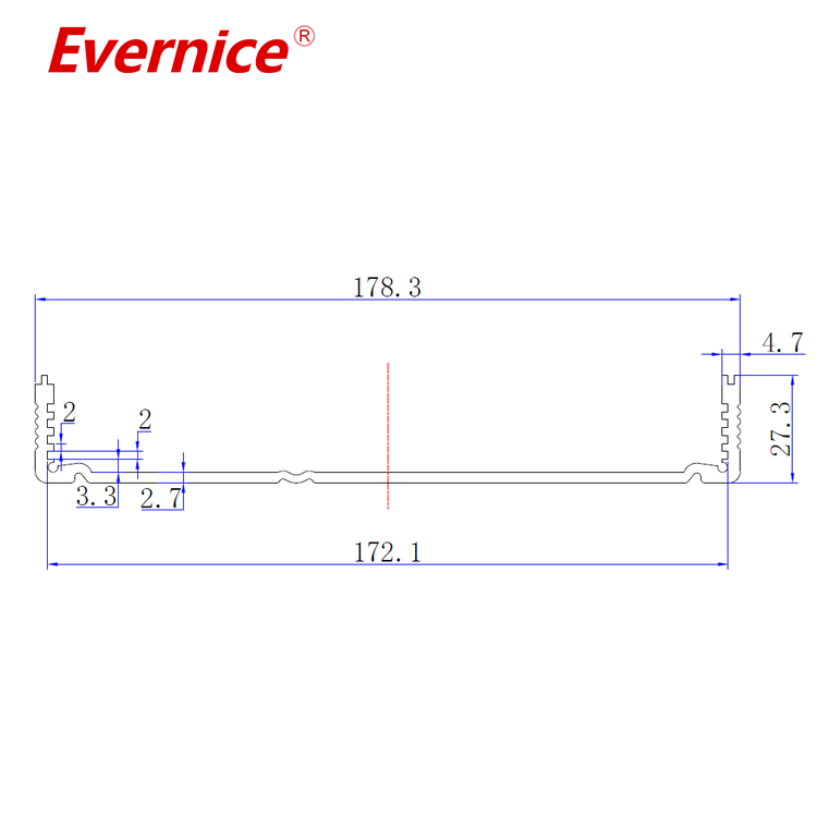 Anodizing Aluminum Metal Enclosure Case Shell Parts Fabrication PCB electronics enclosure housing case 178*52mm-L