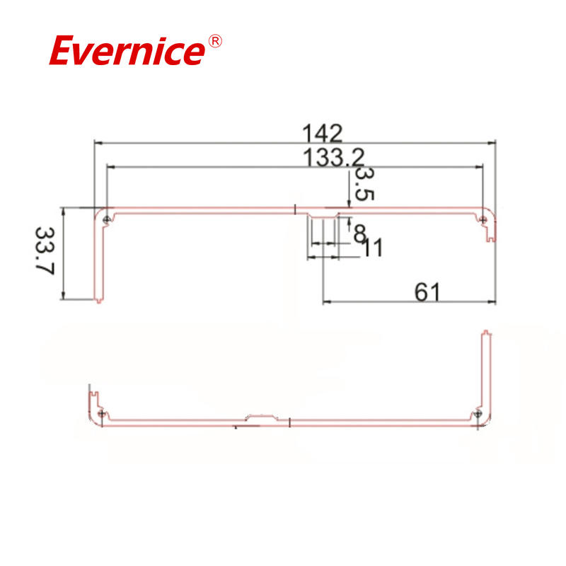 Custom Manufacturing aluminum enclosure Box electronics enclosure box control box 142*45mm-L