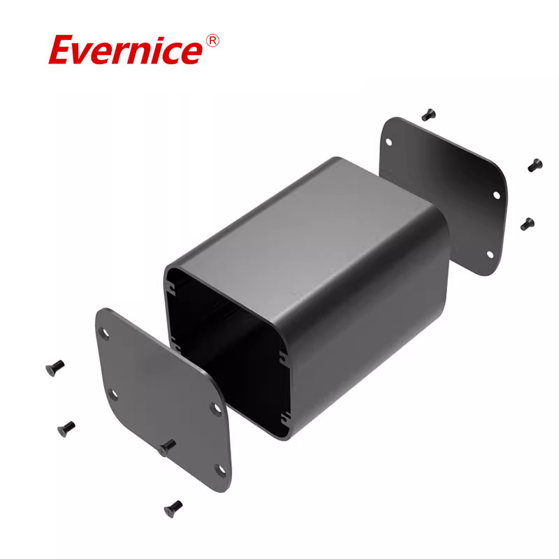 customized extruded aluminum enclosures box electronics enclosure case battery box 73*65mm-L