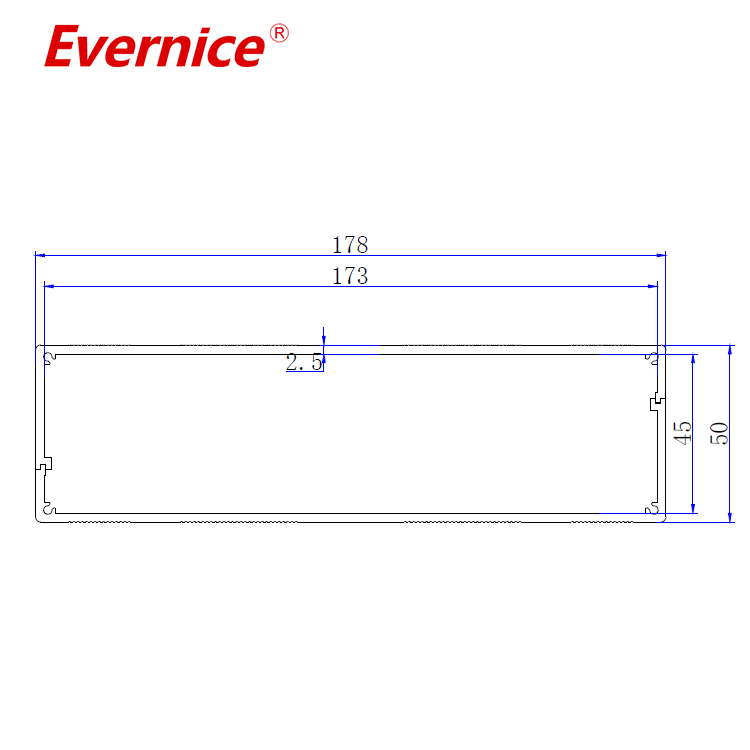 China OEM High Precision metal enclosure aluminum enclosure case shell box electronics enclosure housing case 178*50mm-L