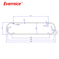 Aluminum Alloy Enclosure sheet metal fabrication Aluminum Electronic Box 165*40mm-L