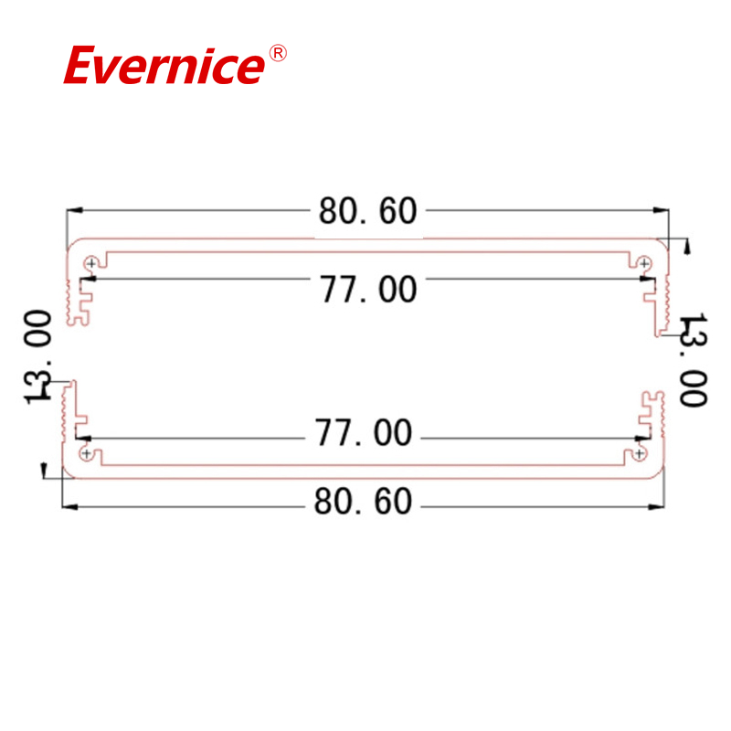 Aluminum Extrusion Enclosure sheet metal fabrication junction box enclosure aluminum electronic box 81*24mm-L