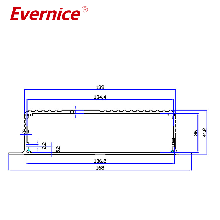 Anodizing Aluminum Alloy enclosure metal fabrication electronics enclosure housing box case instrument enclosure project box 168*41mm