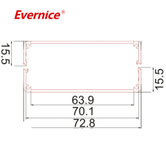 Aluminum Alloy Enclosure metal fabrication electronics instrument enclosure project box aluminum junction box 73*30mm-L