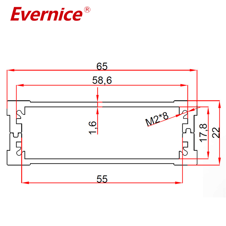 Anodizing Aluminum Alloy enclosure metal fabrication electronics enclosure housing box case instrument enclosure project box 65*22mm