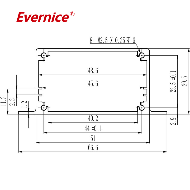 CNC Machining Anodized Aluminum Enclosure box metal electronics junction box enclosure industrial instrument enclosures 67*30mm-L