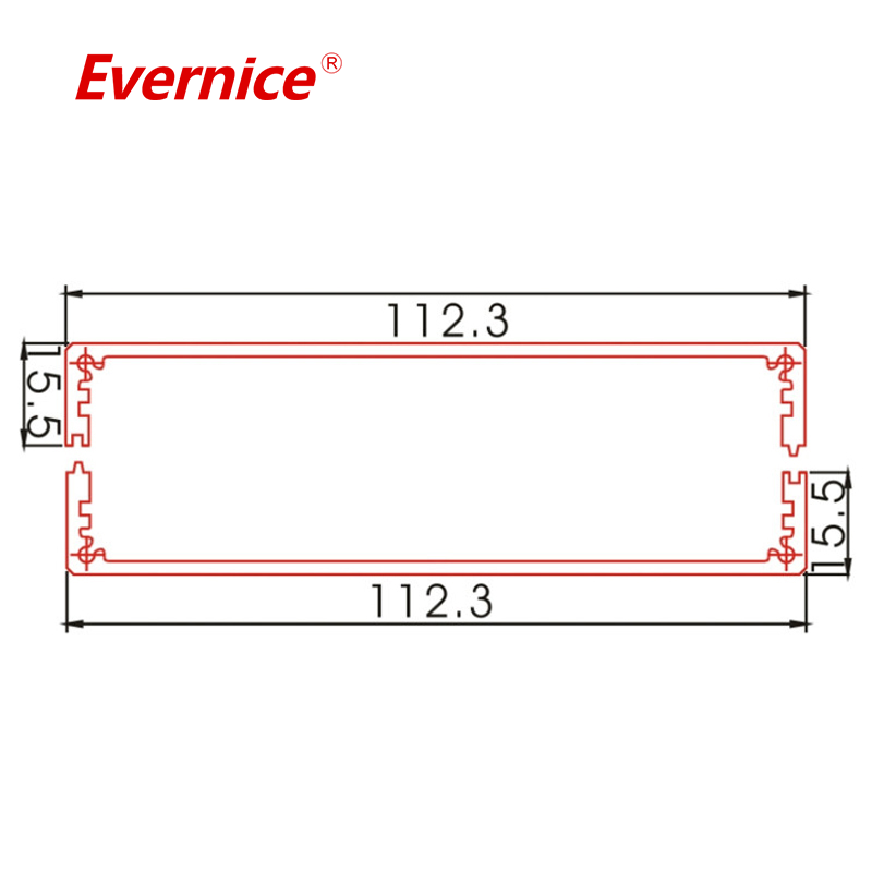 Factory CNC Machining stamping electronic Instrument enclosure aluminum box battery box 112*31mm-L