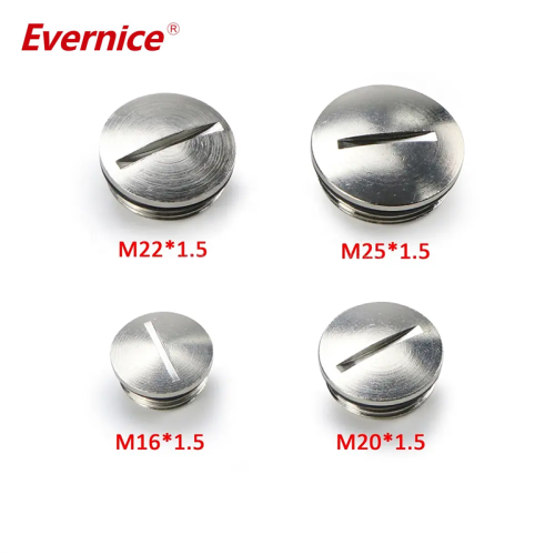 Brass nickel plated metal plug fixed seal M16 M20 M22 M25