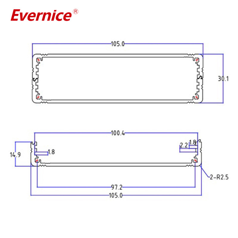 105*30mm-L aluminum electronic project enclosure,aluminium box