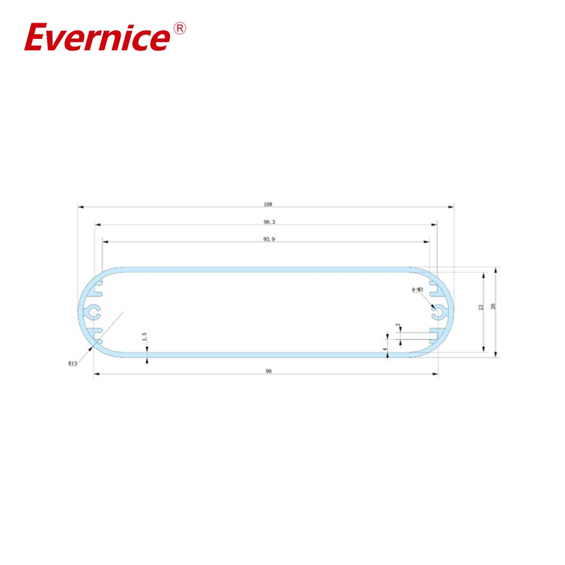 108*26mm-L aluminum pcb enclosure metal electrical small box cheap price