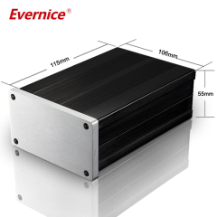 106*55mm-L brushed aluminum alloy case pcb instrument box metal electronic project