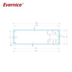 168*54mm-L aluminum extrusion electronic enclosure electrical control box