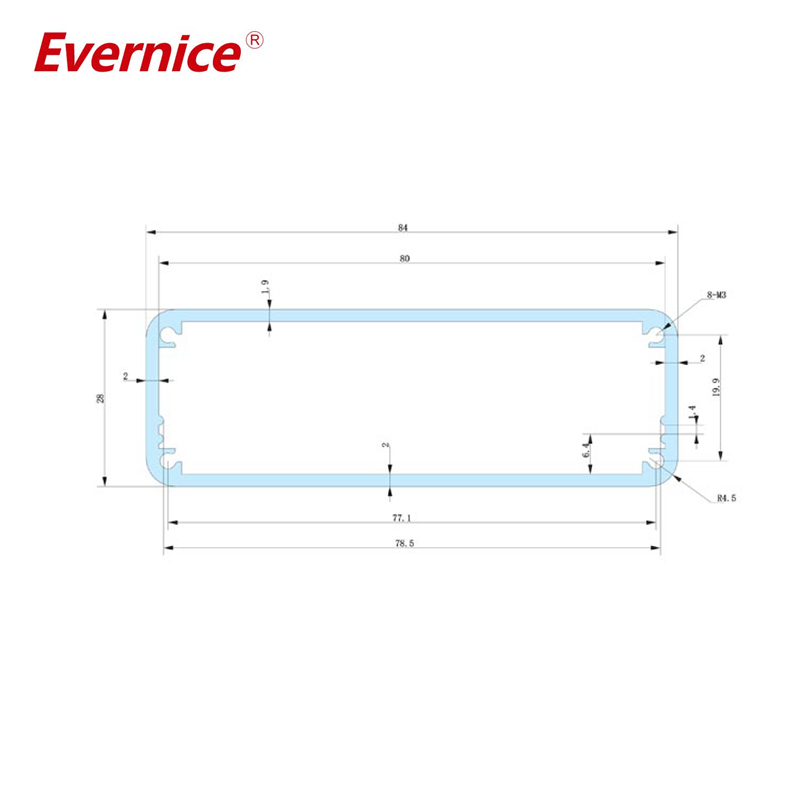 84*28mm-L electrical enclosure box china aluminum case metal enclosure box