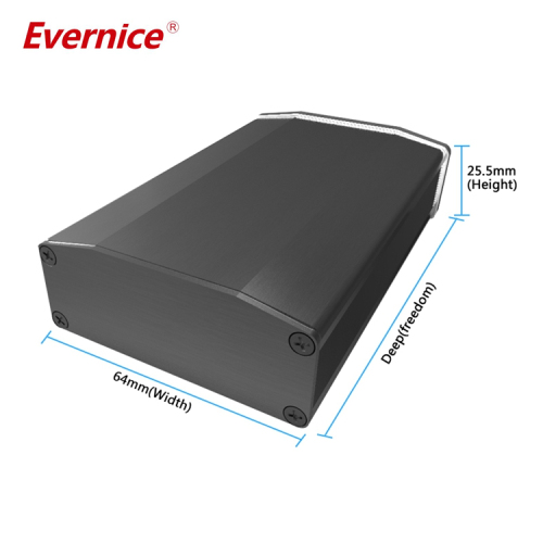 64*25.5mm-L aluminum enclosure electronics enclosure box for instrumentation