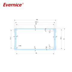 106*55mm-L brushed aluminum alloy case pcb instrument box metal electronic project