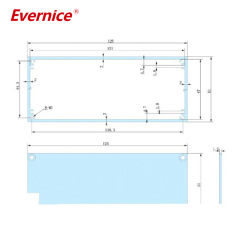 125*51mm-L aluminium pcb board project enclosures uk industrial case