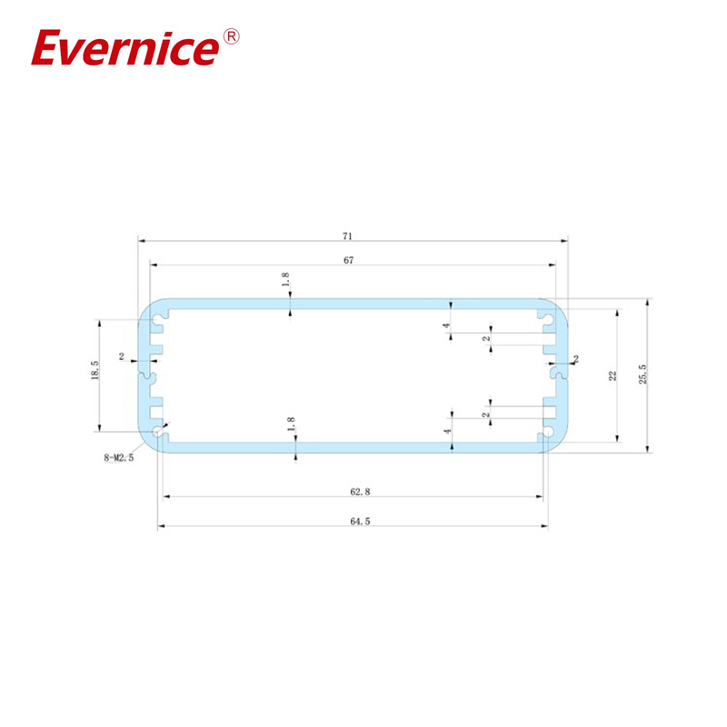 71*25.5mm-L aluminum project box enclosure casing electronic circuit board box