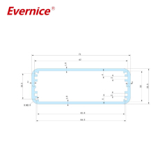 71*25.5mm-L aluminum project box enclosure casing electronic circuit board box