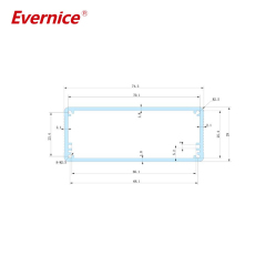 74*29mm-L aluminum project box enclosure grp enclosures custom