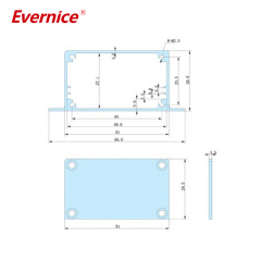 67*30mm-L aluminum extrusion enclosure case pcb enclosure design