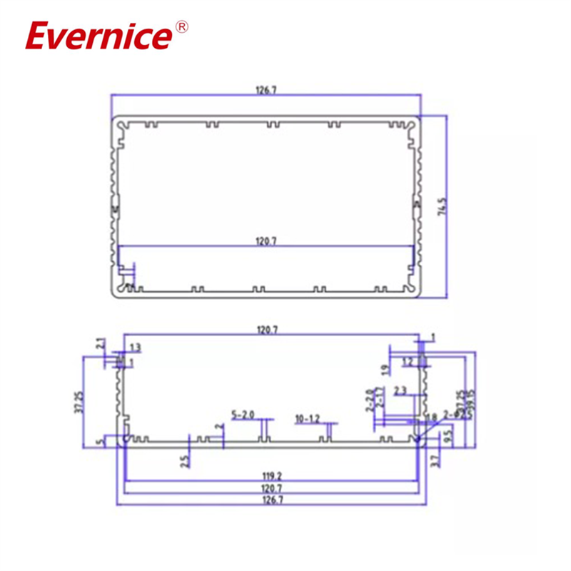 126*78mm-L wall mounted electrical cabinet box project enclosure case cnc electronics