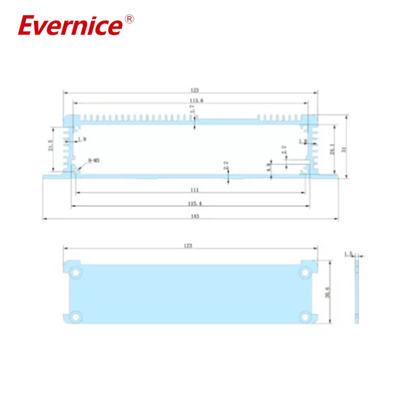 143*31mm-L aluminium chassis enclosures for electronics wall mount box