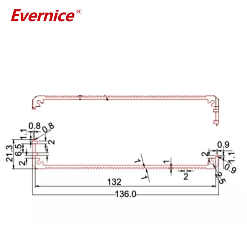 136*31mm-L electrical wall mount project control box cnc enclosure mounting pcb in