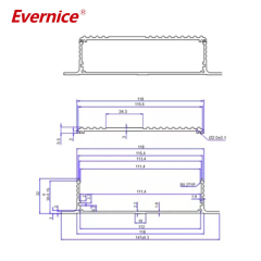 147*36mm-L aluminum chassis box metal project enclosure small clear electrical