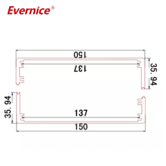 150*72mm-L aluminium chassis shell casings box pcb circuit enclosure