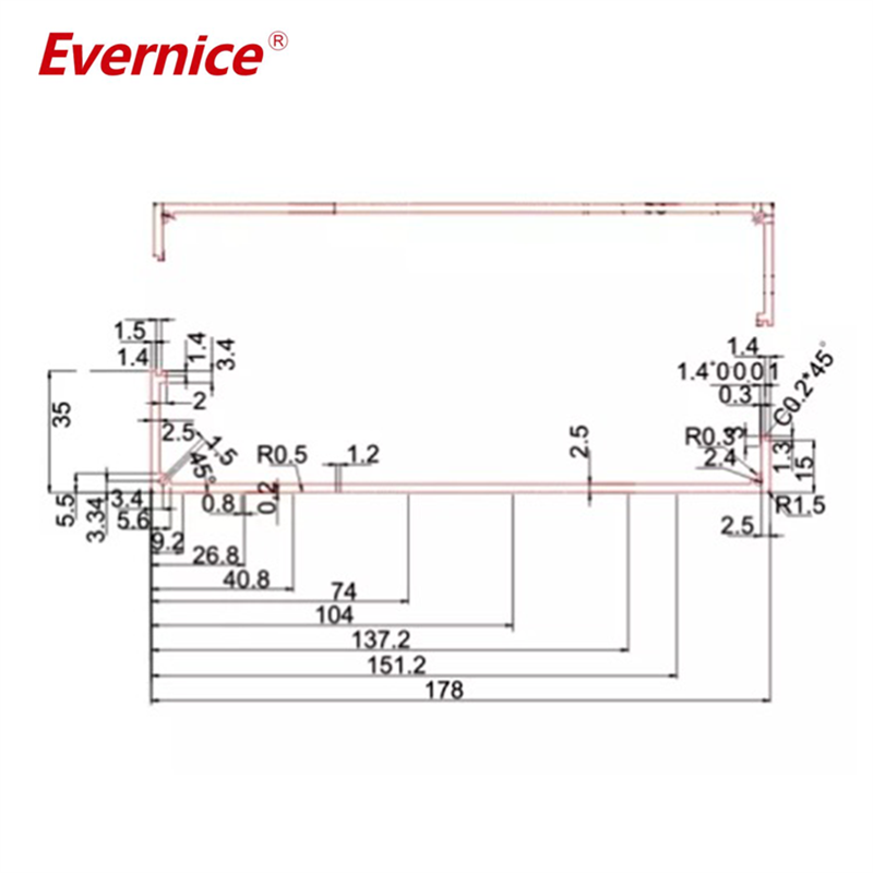178*50mm-L aluminum enclosure electronics enclosure box for audio equipment