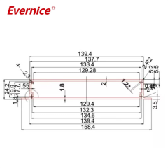 158.4*24mm-L aluminum emergency stop button box aluminum enclosur round case