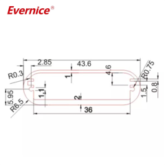 43.6*13mm-L Aluminum Extruded Enclosure Box Aluminium Heat Sink Housing for