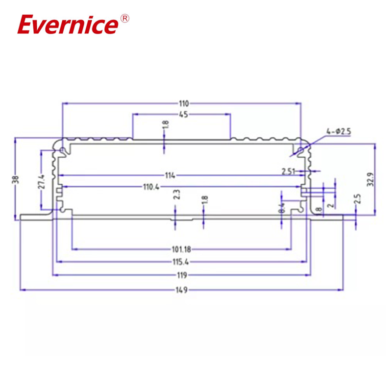 149*38mm-L aluminum case aluminum extrusion profil box manufacturers Electrical DIY