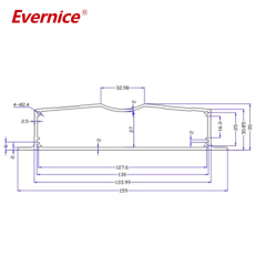 159*35mm-L aluminum enclosure extruded aluminum enclosure for led light box car