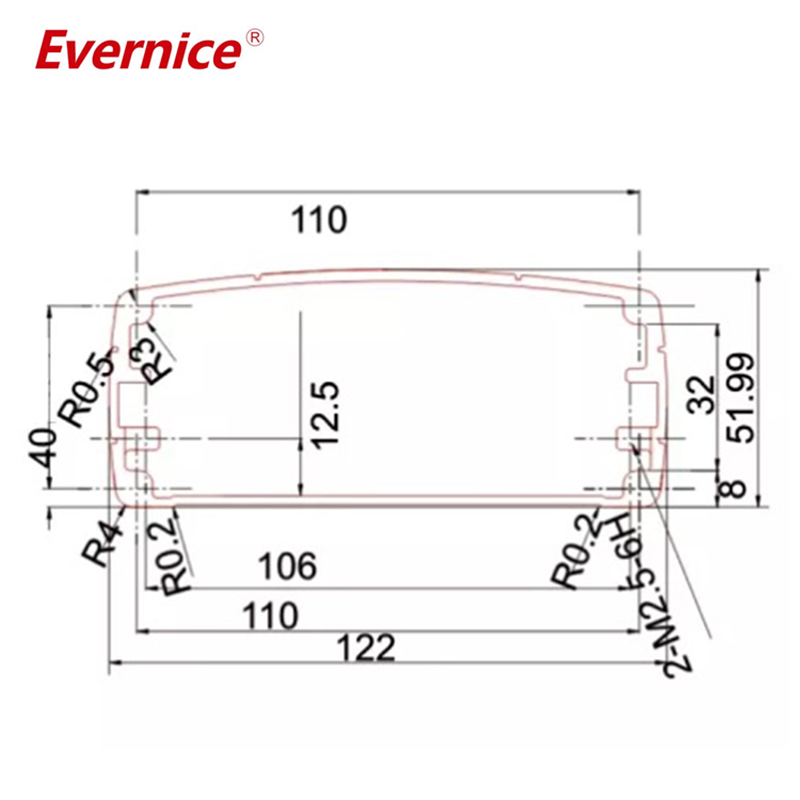 122*54mm-L Aluminium Enclosure electronics Manufacturer wall mounted weatherproof