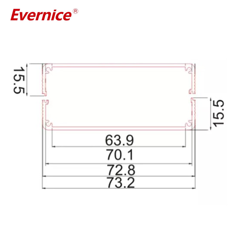 73*30mm-L Diecast Aluminum Enclosures Effects Pedal electronic Enclosure For Guitar