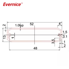 52*13mm-L aluminum enclosure electronics enclosure box for audio equipment