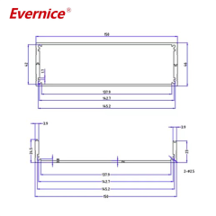 150*46mm-L Aluminum Chassis DIY Case Electronics Custom Enclosure for Power