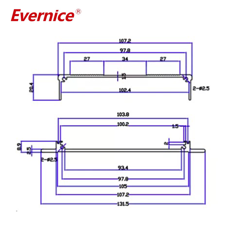 131*27mm-L Aluminium Extrusion Company Factory,Aluminium Extruders Manufacturer