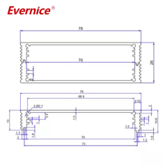 78*26mm-L alloy cast aluminum extruded aluminum electronic Battery enclosure pcb