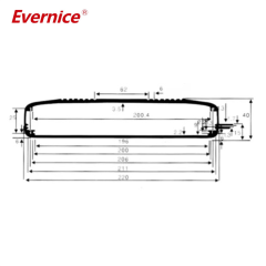 220*40mm-L Aluminum enclosures for electronics standard metal boite case