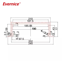 240*77mm-L aluminum enclosures,electric metal enclosure,sheet metal enclosure