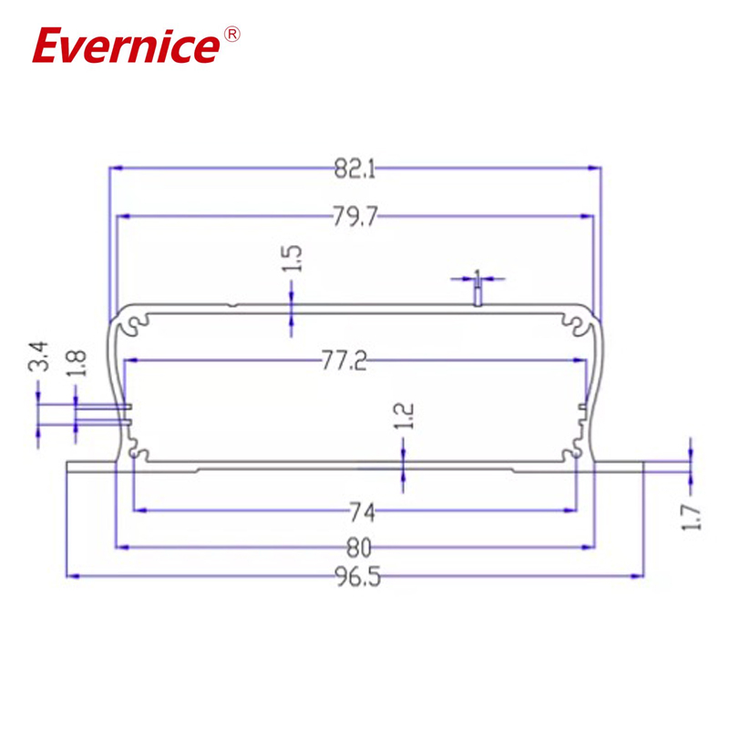 96.5*28mm-L Anodized Extruded Aluminum Electronic Enclosure Car Inverter Shell Pcb Design Aluminum Extrusion Box