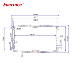 133*65mm-L Custom Aluminum Shell Metallic Connecting Boxes for Project and