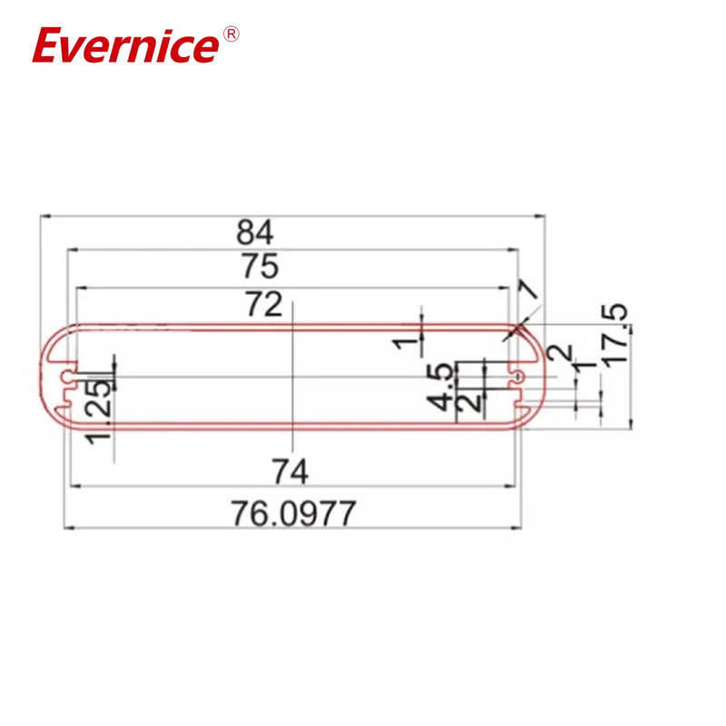 84*17.5mm-L aluminum electronic box for instrumentation