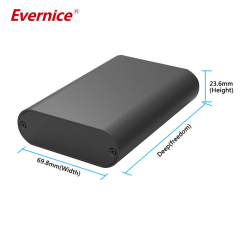 69.8*23.6mm-L aluminum enclosure electronic box for smart control system