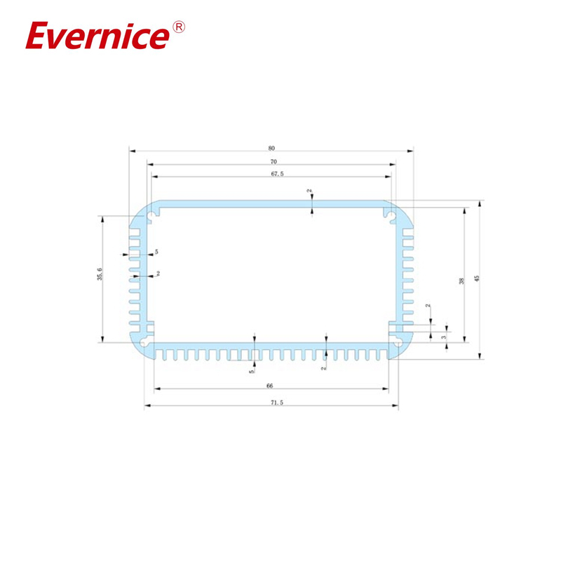 80*45mm-L Customized Aluminum Enclosure Electronic Enclosure Housing Project Junction Box For Pcb