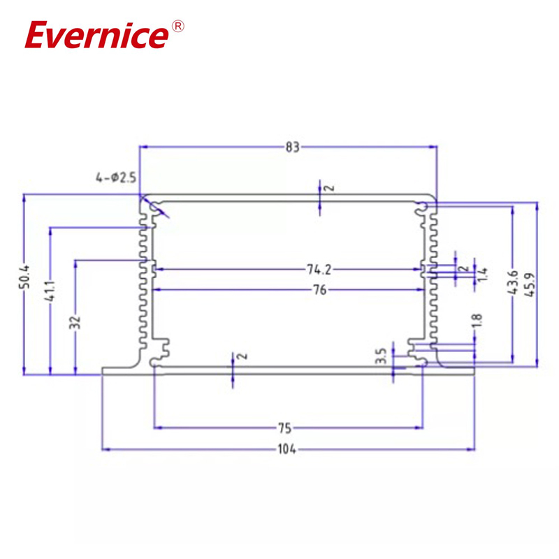 104*51mm-L aluminum enclosure electronics enclosure box for telecom device